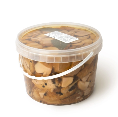 Белый гриб соленый резаный, 3,2л