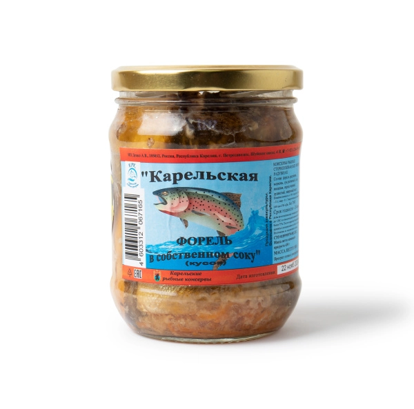 Форель карельская в собственном соку, 500 г