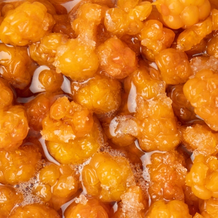 Морошка с сахаром, замороженная, 250 грамм Морошка с сахаром, замороженная, 250 грамм