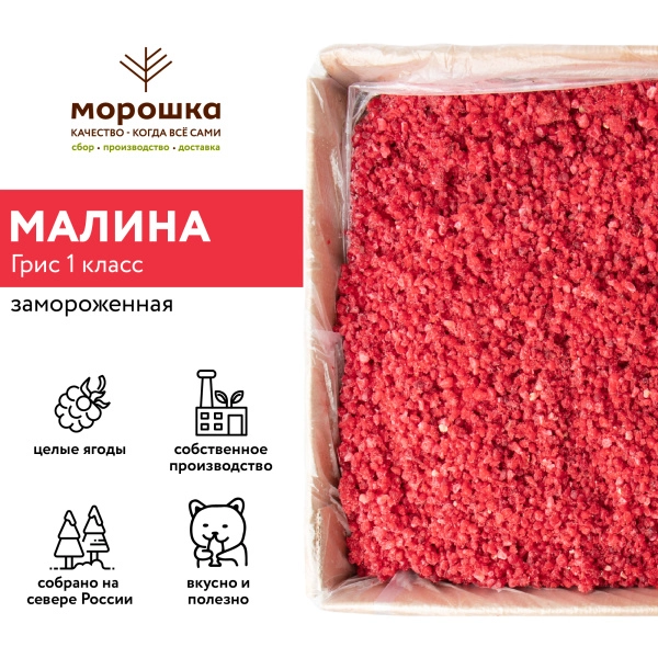 Малина Грис 1 класс замороженная, 250гр.