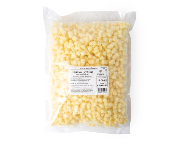 Яблоко кубик замороженное 1 кг п/п пакет