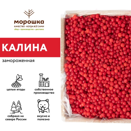 Калина замороженная 250 гр. в прозрачной коробочке