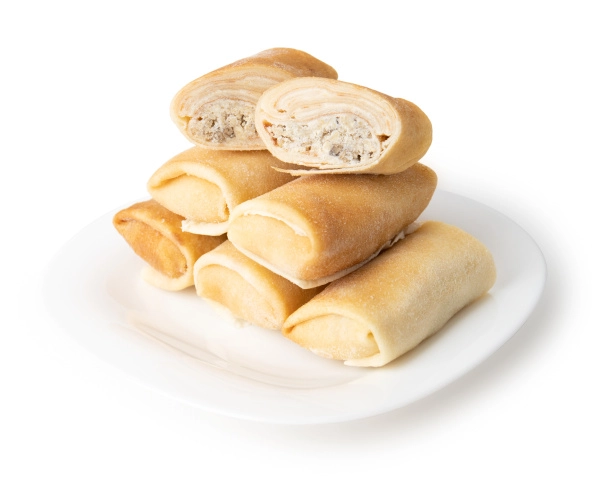 Блинчики ручной лепки с курицей и грибами, 500 г