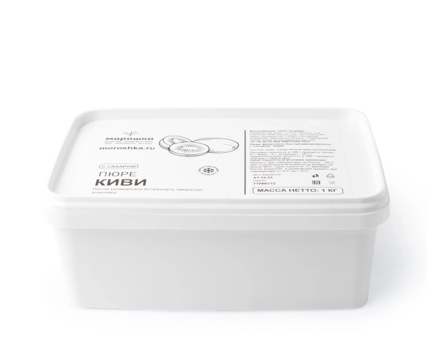 Пюре фруктовое быстрозамороженное "Киви", с сахаром, 1 кг