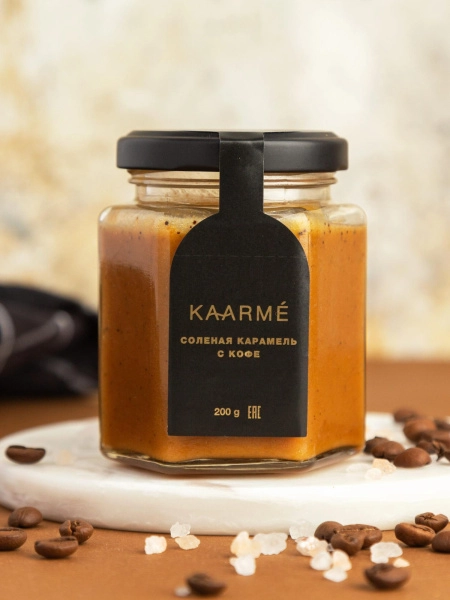 Карамель мягкая соленая с кофе, KAARME, 200 гр