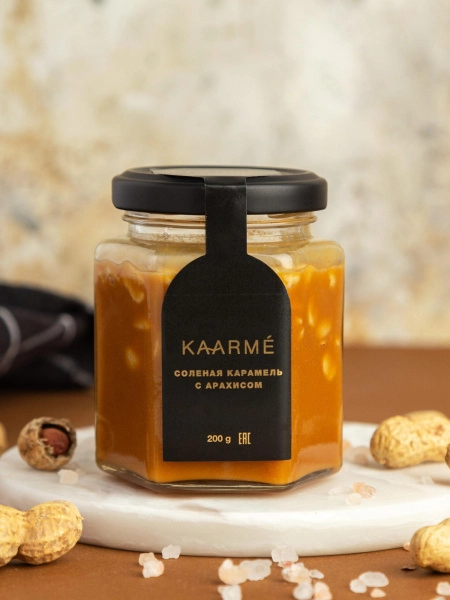 Карамель мягкая соленая с арахисом, KAARME, 200 гр