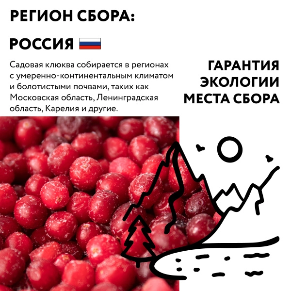 Клюква замороженная садовая, 10 кг коробка