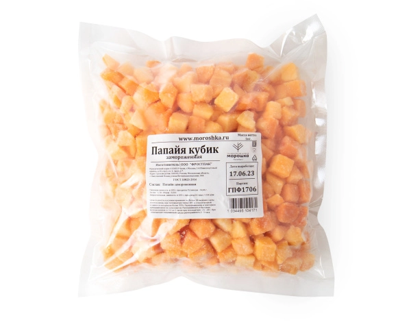 Папайя кубик замороженная, 1 кг