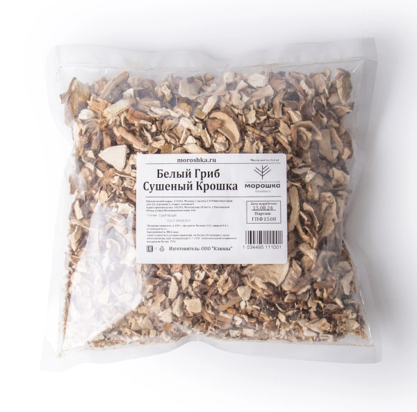 Гриб белый сушеный (крошка) 1 кг. коробка
