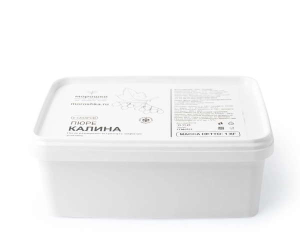 Пюре фруктовое быстрозамороженное "Калина", с сахаром, 1 кг
