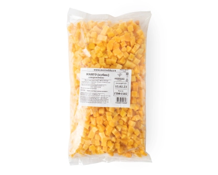 Манго кубик замороженное 1 кг. п/п пакет