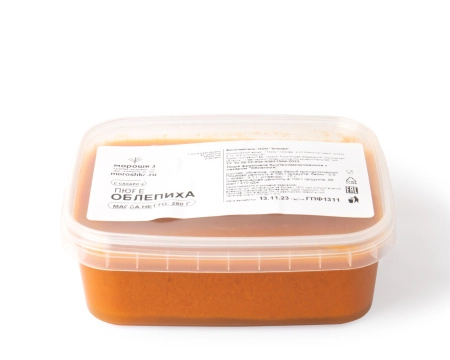 Пюре фруктовое быстрозамороженное "Облепиха", с сахаром, 250 г