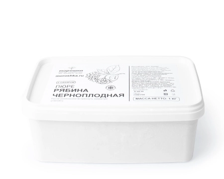 Пюре фруктовое быстрозамороженное "Черноплодная рябина", с сахаром, 1 кг