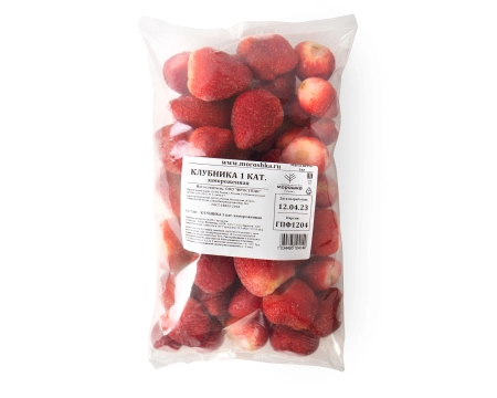 Клубника замороженная 1 класс 1 кг п/п пакет