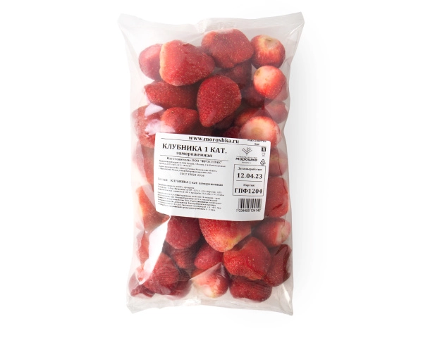 Клубника замороженная 1 класс 1 кг п/п пакет